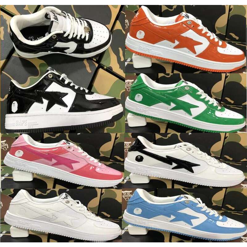 Bapestas SK8 off mens running shoes SK8 Baped Designer camo black white green red orange camouflage men women trainers sports sneakers, B1
Bapestas SK8 off mens running shoes SK8 Baped Designer camo black white green red orange camouflage men women trainers sports sneakers, B1