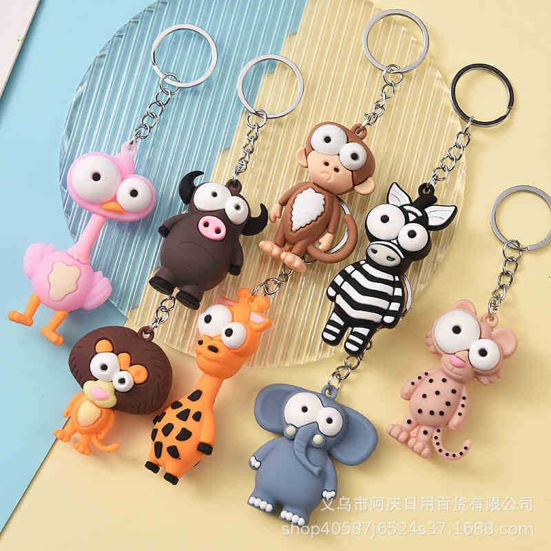 Keychains New cartoon popup animal doll key chain pendant giraffe lion ring fashion small gift
Keychains New cartoon popup animal doll key chain pendant giraffe lion ring fashion small gift