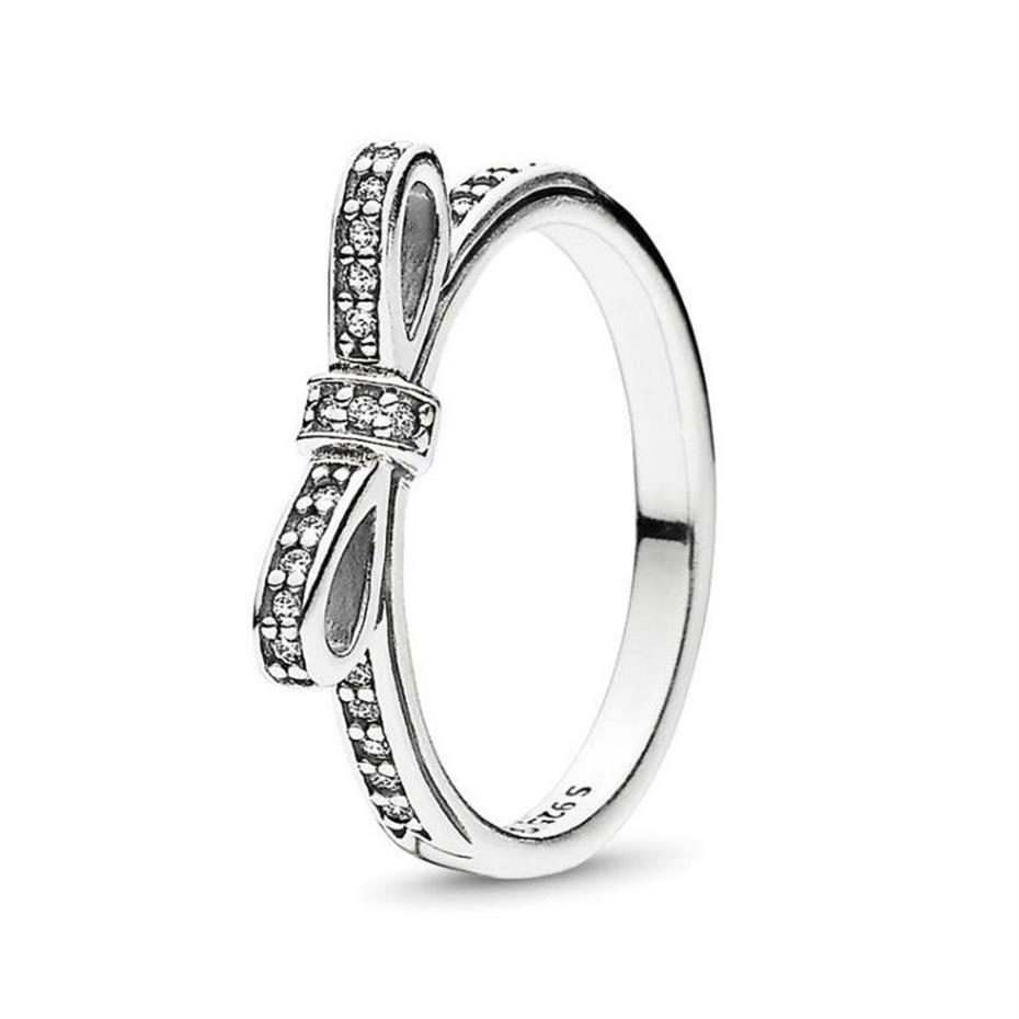 Real 925 Sterling Silver CZ Diamond BOW RING with Original box set Fit Pandora style Wedding Engagement Jewelry for Women Girls3439
Real 925 Sterling Silver CZ Diamond BOW RING with Original box set Fit Pandora style Wedding Engagement Jewelry for Women Girls3439