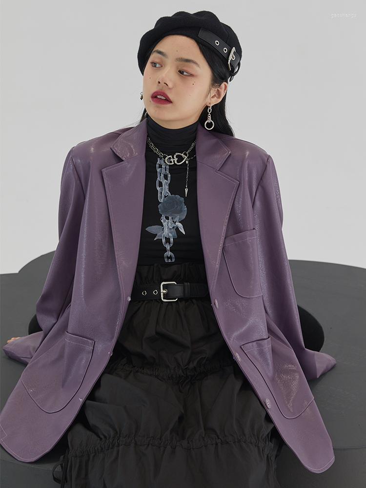 Women' Leather Original Design Spring Retro Smog Purple Profile Loose Boyfriend Wind Suit Jacket Women' & Faux, Haze purple
Women' Leather Original Design Spring Retro Smog Purple Profile Loose Boyfriend Wind Suit Jacket Women' & Faux, Haze purple
