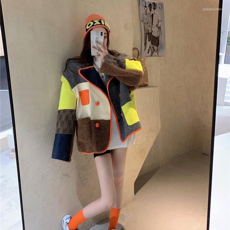 Women's Trench Coats Woolen Coat Women's Small Temperament Lamb Cashmere Splicing Loose Fried Street Winter X1436, Assorted hair
Women's Trench Coats Woolen Coat Women's Small Temperament Lamb Cashmere Splicing Loose Fried Street Winter X1436, Assorted hair