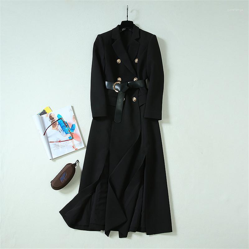 Women' Trench Coats High Quality Runway Designer Autumn Winter Coat For Women 2022 Fashion Turn Down Collar Long Overcoat Elegant, Black
Women' Trench Coats High Quality Runway Designer Autumn Winter Coat For Women 2022 Fashion Turn Down Collar Long Overcoat Elegant, Black
