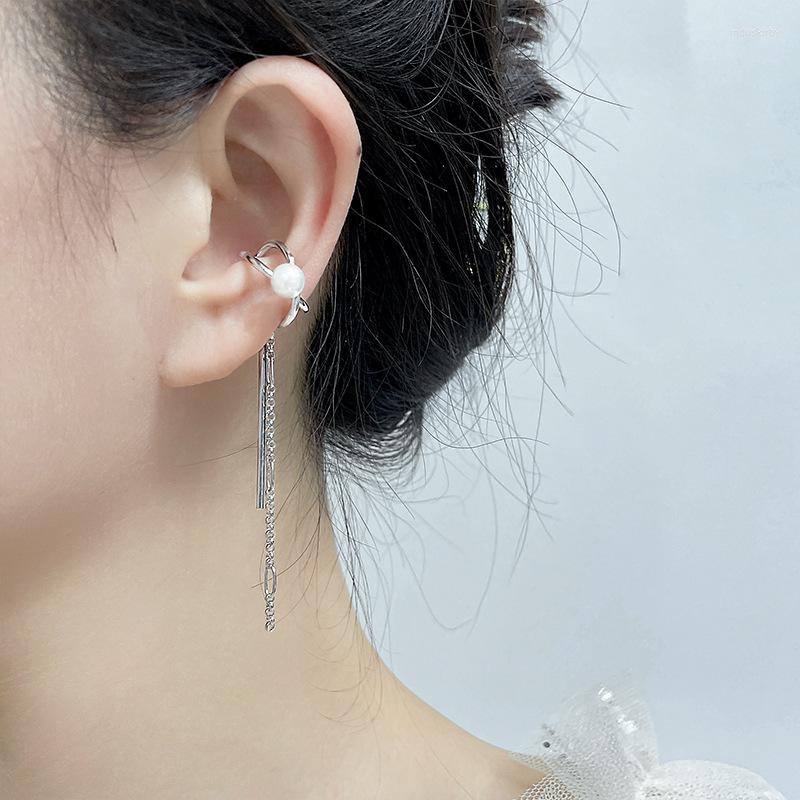 Backs Earrings 1 Piece Fashion Women Tassel Pearl Ear Cuff Long Chain Silver Color Jewelry
Backs Earrings 1 Piece Fashion Women Tassel Pearl Ear Cuff Long Chain Silver Color Jewelry