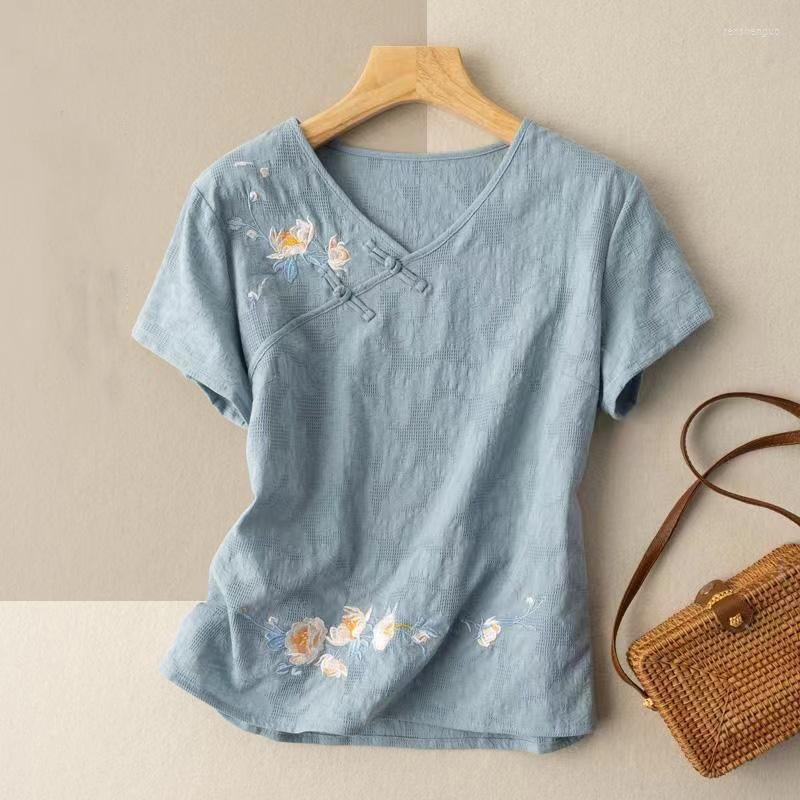 Ethnic Clothing Cotton And Linen Women's T-shirt Chinese Style Printing Loose Oriental Retro Shirt Spring Summer
Ethnic Clothing Cotton And Linen Women's T-shirt Chinese Style Printing Loose Oriental Retro Shirt Spring Summer