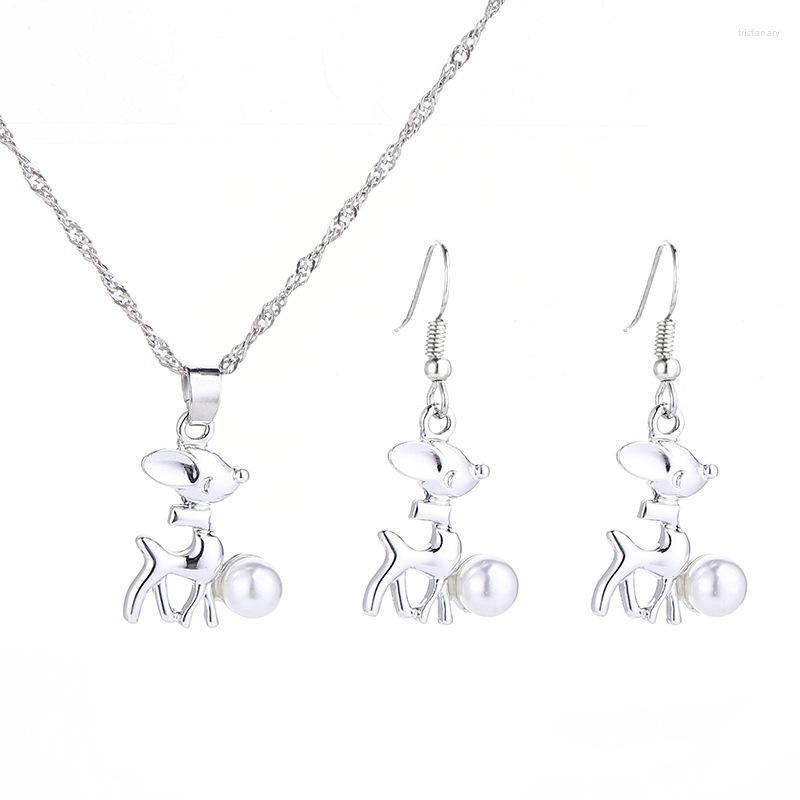 Necklace Earrings Set Japan And South Korea 2022 Fashion Personality Creative Ladies Cute Pearl Puppy Pendant Wholesale, Picture shown
Necklace Earrings Set Japan And South Korea 2022 Fashion Personality Creative Ladies Cute Pearl Puppy Pendant Wholesale, Picture shown