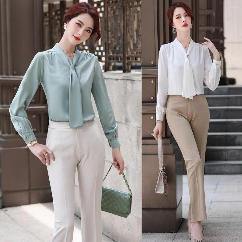 Women's Blouses 2022 Fashion Ladies & Shirts Women 2 Piece Pant And Top Sets Long Sleeve Work Wear Office Uniform, Blouse only
Women's Blouses 2022 Fashion Ladies & Shirts Women 2 Piece Pant And Top Sets Long Sleeve Work Wear Office Uniform, Blouse only