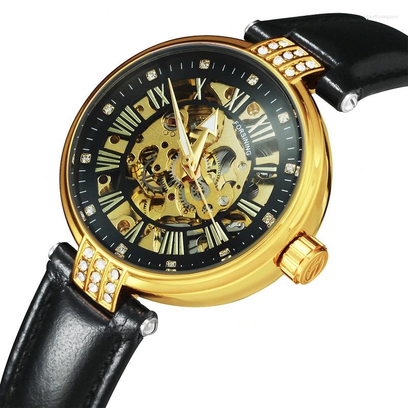 Wristwatches FORSINING Ladies Watch 2022 Top Women Watches Red Leather Strap Auto Mechanical Skeleton Dial Crystal Fashion, Black gold
Wristwatches FORSINING Ladies Watch 2022 Top Women Watches Red Leather Strap Auto Mechanical Skeleton Dial Crystal Fashion, Black gold