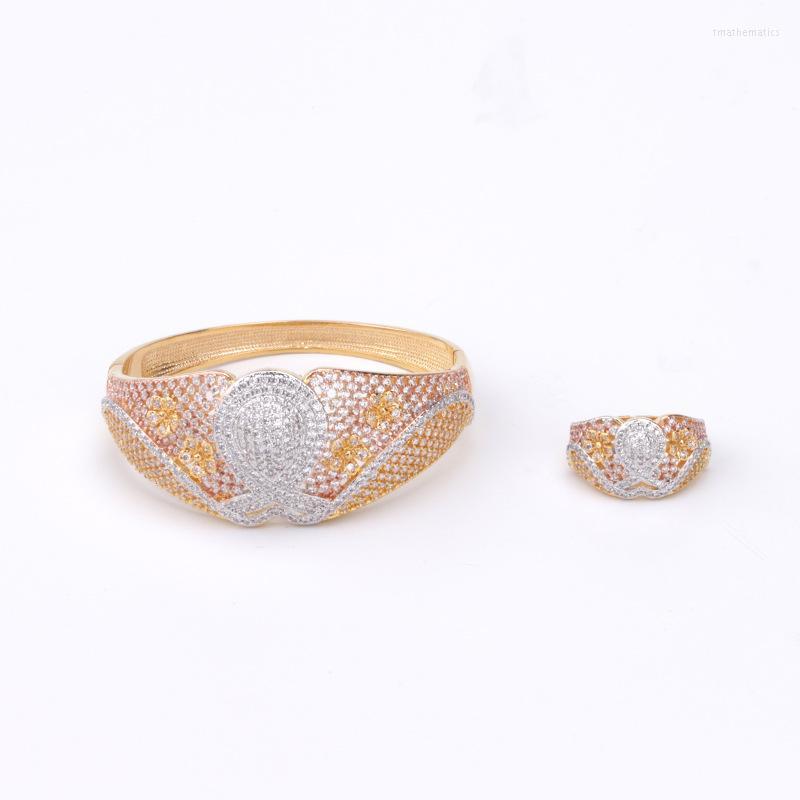 Bangle Luxury Fashion Multi-color Large Model Bracelet With Ring Copper Full Zircon Jewelry Dubai Wedding Women's Gift B1136Bangle
Bangle Luxury Fashion Multi-color Large Model Bracelet With Ring Copper Full Zircon Jewelry Dubai Wedding Women's Gift B1136Bangle