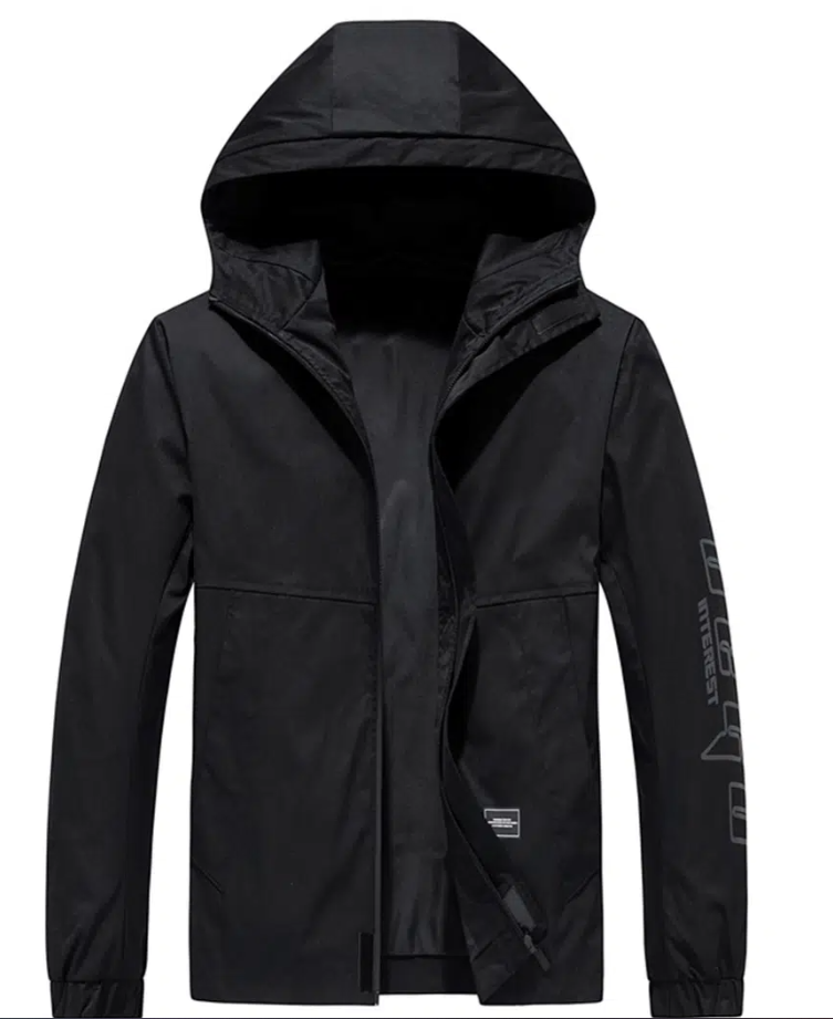 Men's Casual Hooded Jacket / Length Long Sleeve Regular Zipper, Black
Men's Casual Hooded Jacket / Length Long Sleeve Regular Zipper, Black
