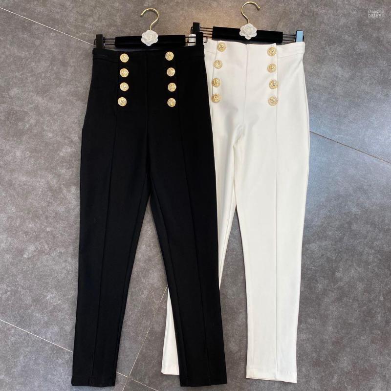Women' Leggings Women' HIGH STREET Est 2022 Designer Fashion Lion Buttons Double Breasted Waist Stretch Pencil Pants, Black
Women' Leggings Women' HIGH STREET Est 2022 Designer Fashion Lion Buttons Double Breasted Waist Stretch Pencil Pants, Black