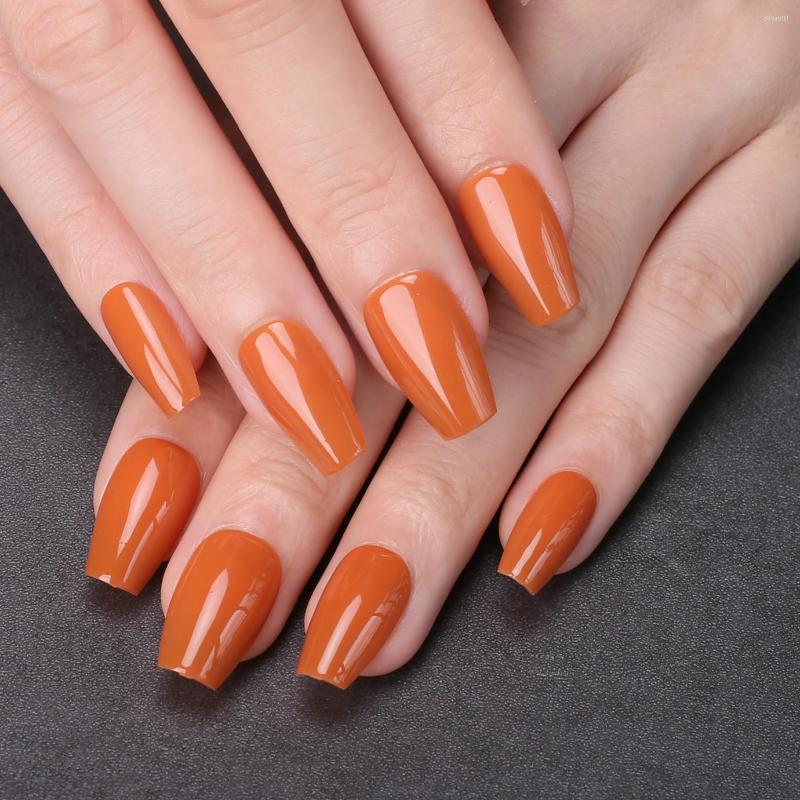 False Nails Glossy Pumpkin Ballet Acrylic Gel Coffin Caramel Faux Ongles Square Shape Orange, P10-03g
False Nails Glossy Pumpkin Ballet Acrylic Gel Coffin Caramel Faux Ongles Square Shape Orange, P10-03g