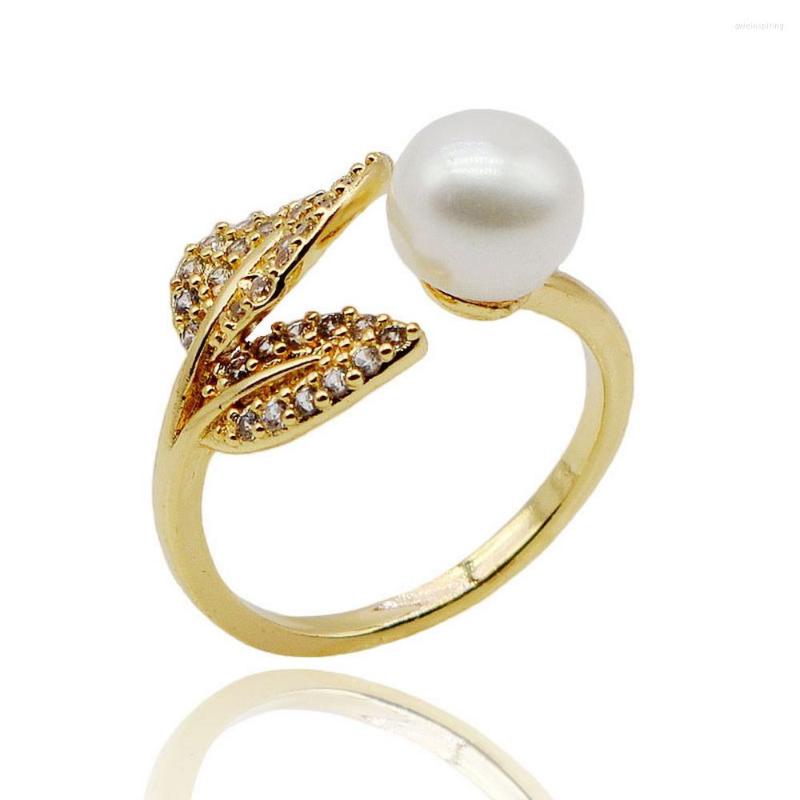 Cluster Rings SAUDADE Women's Leaf Natural Freshwater Pearl Gold Colorful Round Open Engagement Jewelry
Cluster Rings SAUDADE Women's Leaf Natural Freshwater Pearl Gold Colorful Round Open Engagement Jewelry