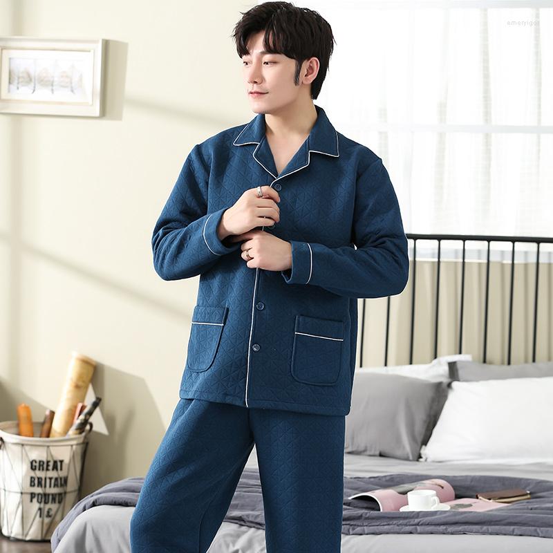 Men's Sleepwear Winter Cotton-Padded Pyjamas Air Cotton Interlayer Men's Pajamas Set Pyjama Suit Pijamas Fashion Cardigan Thin Quilted, T9503
Men's Sleepwear Winter Cotton-Padded Pyjamas Air Cotton Interlayer Men's Pajamas Set Pyjama Suit Pijamas Fashion Cardigan Thin Quilted, T9503