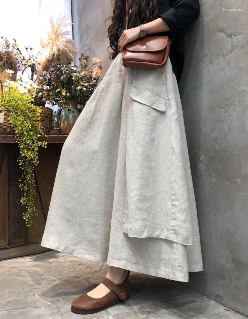 Skirts Skirt Retro Women Summer Loose Casual All-match Elastic Waist Pocket Vintage, Black
Skirts Skirt Retro Women Summer Loose Casual All-match Elastic Waist Pocket Vintage, Black