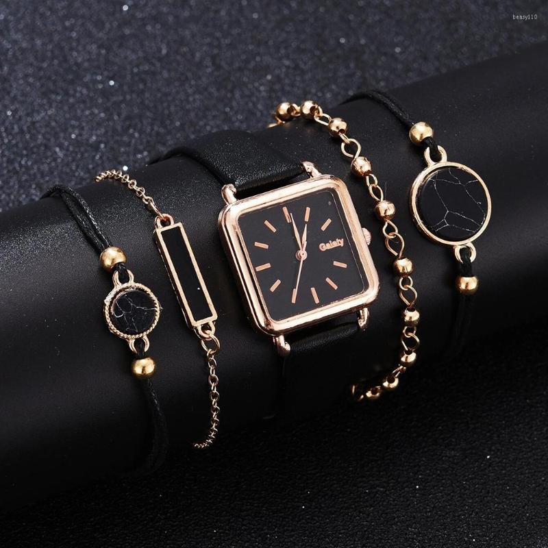 Wristwatches Gaiety Brand 5pcs Set Women Watches Fashion Leather Band Watch For Square Dial Ladies Quartz Female Clock, Mint green 5pcs set
Wristwatches Gaiety Brand 5pcs Set Women Watches Fashion Leather Band Watch For Square Dial Ladies Quartz Female Clock, Mint green 5pcs set
