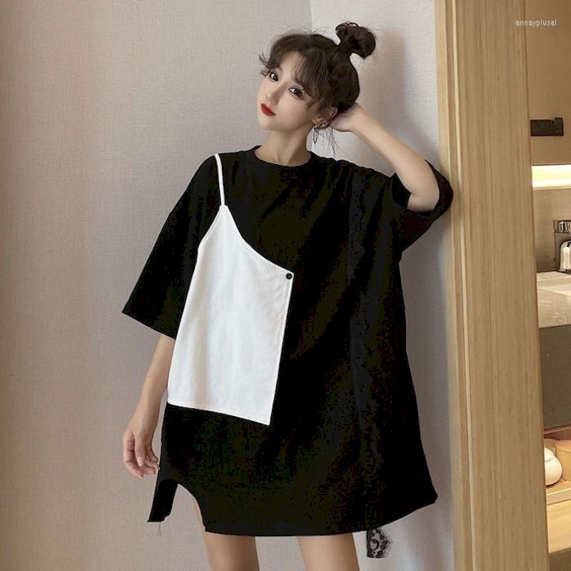 Men's T Shirts Oversized T-shirt Women Harajuku Style Women's Loose Contrast Color Fake Two-piece Half-sleeved Top Goth Punk Clothes Grunge, Black
Men's T Shirts Oversized T-shirt Women Harajuku Style Women's Loose Contrast Color Fake Two-piece Half-sleeved Top Goth Punk Clothes Grunge, Black