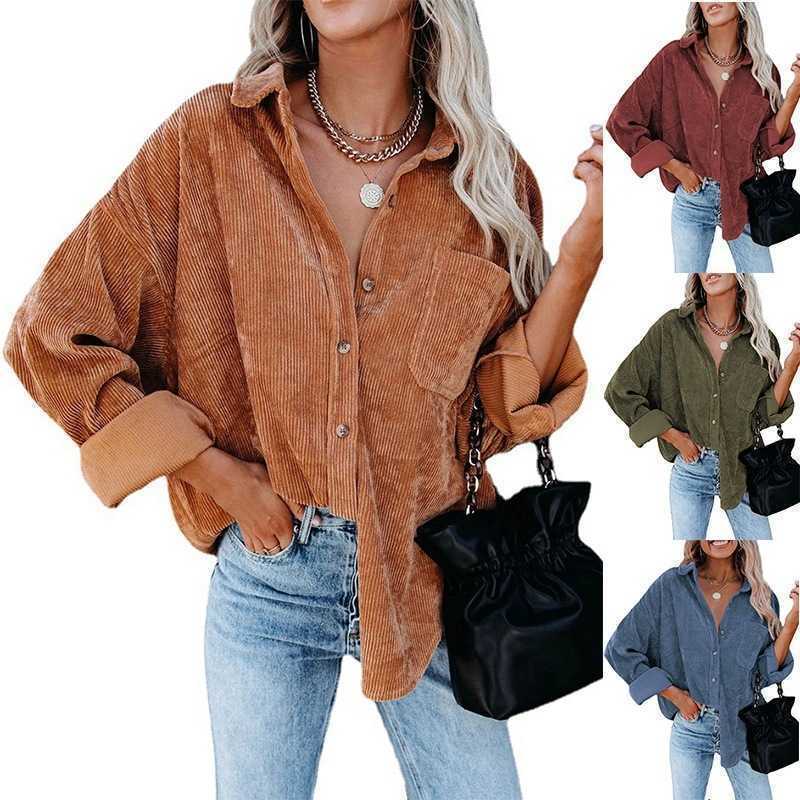 2022 Autumn Winter Women's Clothing Blouse Oversize Loose Casual Corduroy Shirt Woman Shirts Tops, (new) lake green
2022 Autumn Winter Women's Clothing Blouse Oversize Loose Casual Corduroy Shirt Woman Shirts Tops, (new) lake green