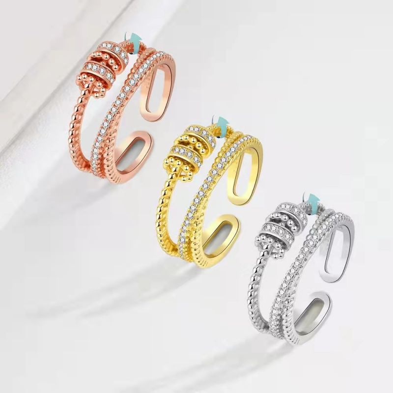 Multilayer Rotatable Cubic Zirconia Band Ring for Women Anti Anxiety Rings Adjustable Jewelry Gift
Multilayer Rotatable Cubic Zirconia Band Ring for Women Anti Anxiety Rings Adjustable Jewelry Gift