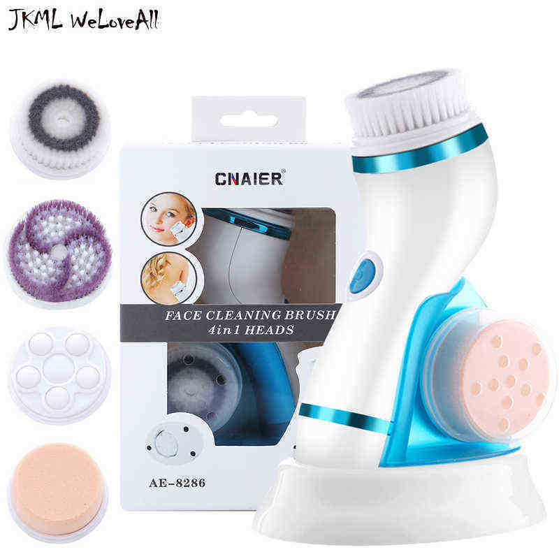 4 In1 Silicone Facial Cleansing Brush Electric Waterproof Face Cleaner Blackhead Removal Acne Pore Clean Portable Deep Cleaning 220516
4 In1 Silicone Facial Cleansing Brush Electric Waterproof Face Cleaner Blackhead Removal Acne Pore Clean Portable Deep Cleaning 220516