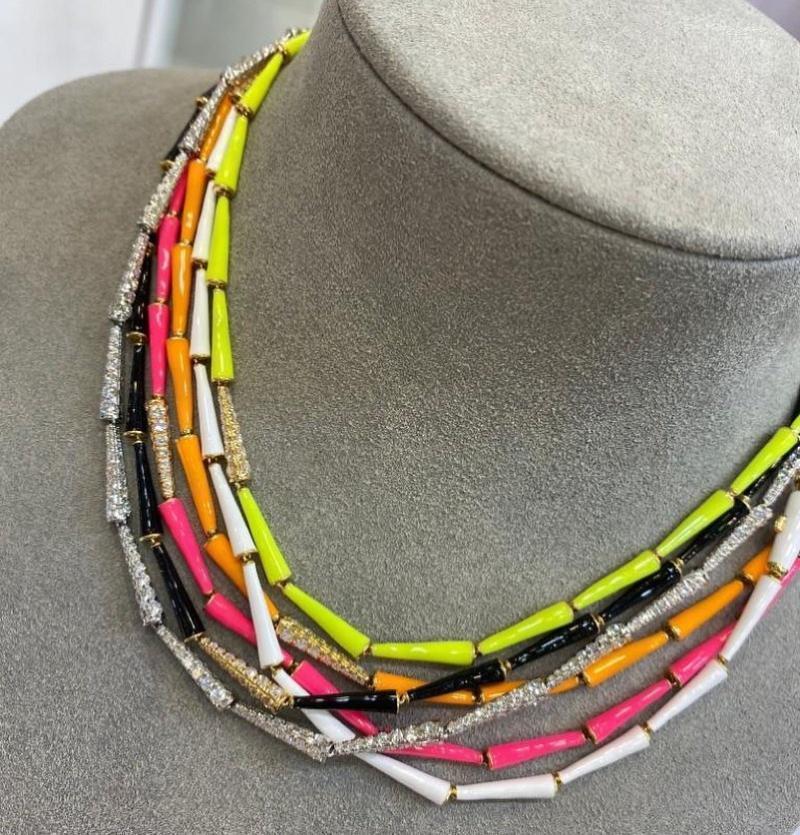 Chains Colors White Black Green Blue Yellow Orange Pink Colorful Candy Neon Enamel Spiked Bead Link Chain Choker NecklaceChains ChainsChains
Chains Colors White Black Green Blue Yellow Orange Pink Colorful Candy Neon Enamel Spiked Bead Link Chain Choker NecklaceChains ChainsChains