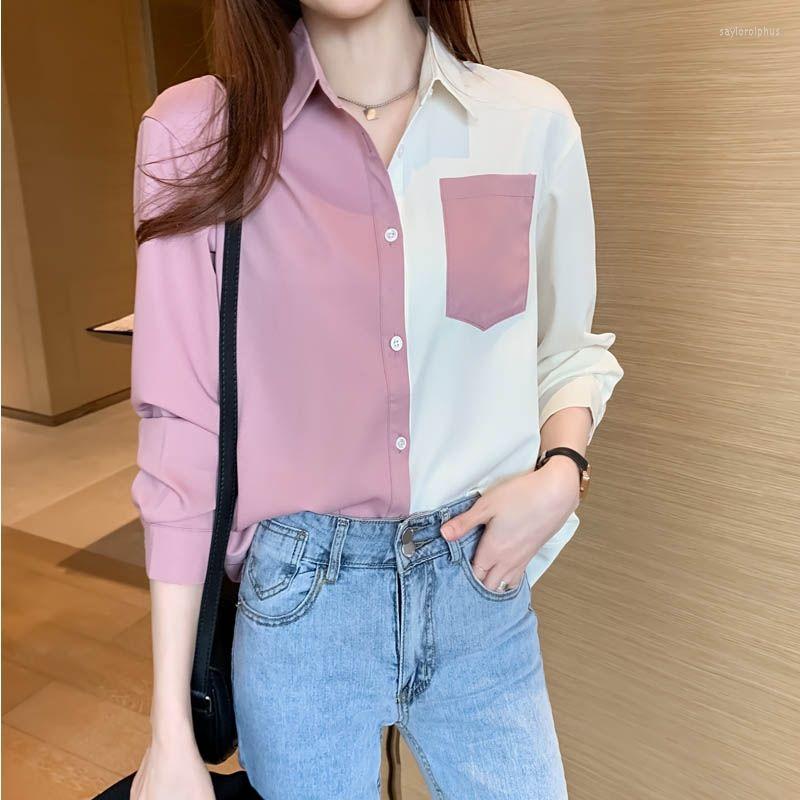 Women' Blouses 2022 Fashion Versatile Long Sleeve Women' Shirt French Color Matching Large Loose Casual Cotton Chiffon Lady Blouese, Green
Women' Blouses 2022 Fashion Versatile Long Sleeve Women' Shirt French Color Matching Large Loose Casual Cotton Chiffon Lady Blouese, Green