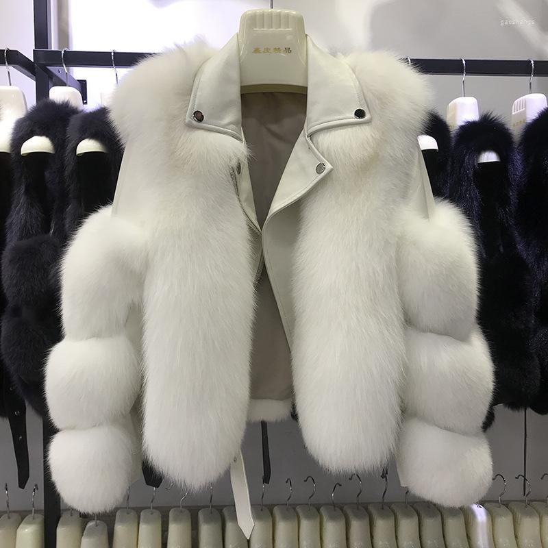 Women's Leather Full Fur Grass Coat Women's Locomotive Short Net Red Same Skinny & Faux, Black
Women's Leather Full Fur Grass Coat Women's Locomotive Short Net Red Same Skinny & Faux, Black