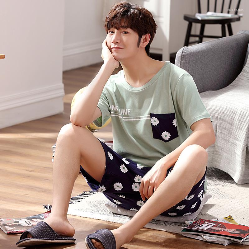 Men's Sleepwear Summer Men Leisurewear Cotton Pajamas Pure Short Sleeve Suits, Man
Men's Sleepwear Summer Men Leisurewear Cotton Pajamas Pure Short Sleeve Suits, Man