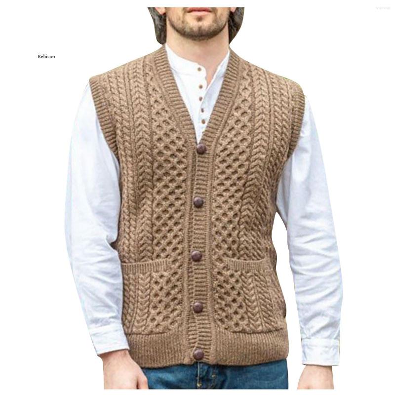 Men's Vests Mens Sleeveless Sweater Vest Winter Fashion Slim Men Knitted Bussiness Casual Solid Color Male Waistcoat Wool Clothing, Brown
Men's Vests Mens Sleeveless Sweater Vest Winter Fashion Slim Men Knitted Bussiness Casual Solid Color Male Waistcoat Wool Clothing, Brown