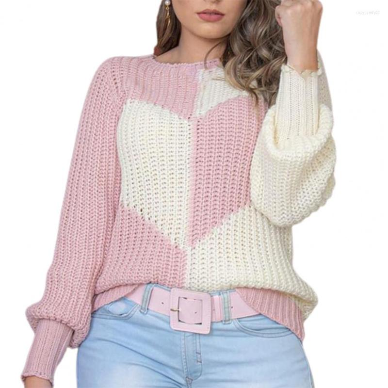 Women' Sweaters Women Sweater Heart Pattern Color Block Autumn Winter O Neck Lantern Sleeve Knitted Top Streetwear, Pink
Women' Sweaters Women Sweater Heart Pattern Color Block Autumn Winter O Neck Lantern Sleeve Knitted Top Streetwear, Pink