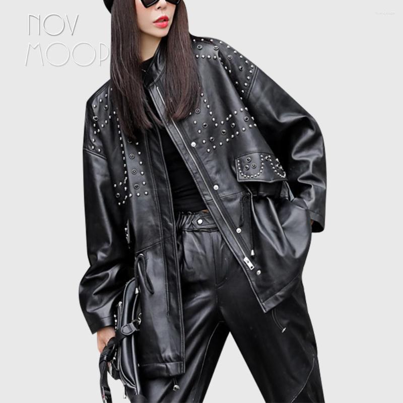Women's Leather Siiboo Sheepskin Genuine Women Trench Coat Jacket Free Size Batwing Sleeve Rivet Decored Wild Girl Style LT3523, Picture shown
Women's Leather Siiboo Sheepskin Genuine Women Trench Coat Jacket Free Size Batwing Sleeve Rivet Decored Wild Girl Style LT3523, Picture shown