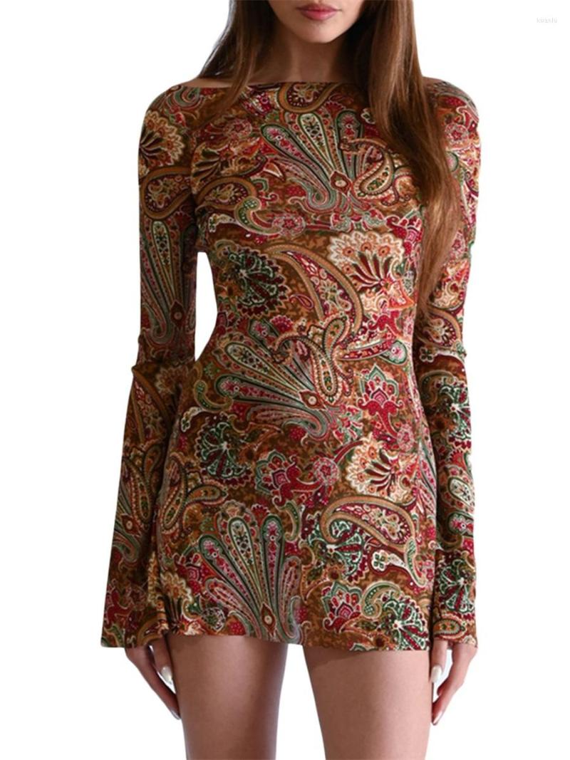 Casual Dresses FUFUCAILLM Vintage Print Dress Women Backless Flare Long Sleeve Mini 2022 Autumn Slim Wrap For Party Vestidos, Black
Casual Dresses FUFUCAILLM Vintage Print Dress Women Backless Flare Long Sleeve Mini 2022 Autumn Slim Wrap For Party Vestidos, Black