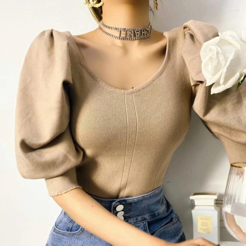 Women's Sweaters URIFENS Spring And Summer Half Sleeve Lantern Short Sweater Women Casual Loose Korean Elegant Pullover Jumper LT04U, Green
Women's Sweaters URIFENS Spring And Summer Half Sleeve Lantern Short Sweater Women Casual Loose Korean Elegant Pullover Jumper LT04U, Green