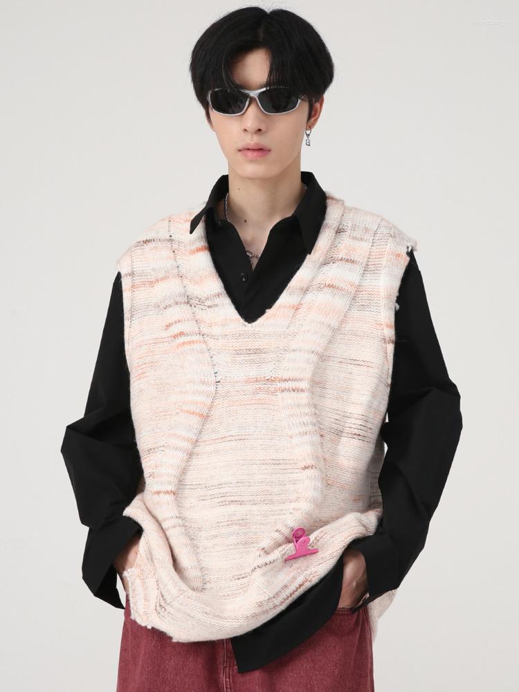 Men's Vests SYUHGFA Loose Knitted Vest V-neck Handsome Sleeveless Sweater Korean Streetwear Men Clothing 2022 Autumn Fashion, Blue
Men's Vests SYUHGFA Loose Knitted Vest V-neck Handsome Sleeveless Sweater Korean Streetwear Men Clothing 2022 Autumn Fashion, Blue