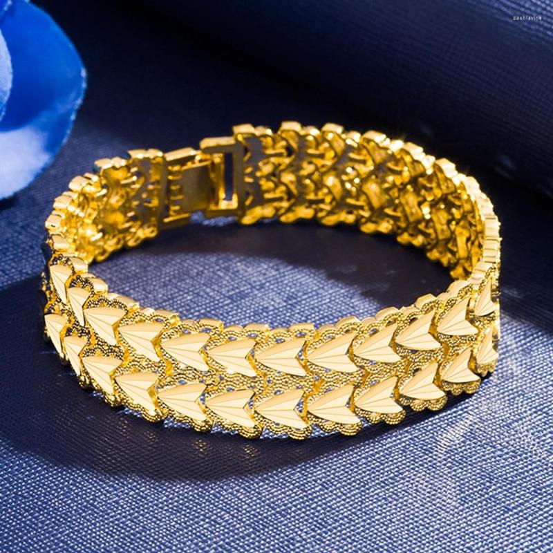 Link Bracelets 15mm Wide Mens Bracelet Wrist Chain 18k Yellow Gold Filled Classic Heart Men Jewelry Gift
Link Bracelets 15mm Wide Mens Bracelet Wrist Chain 18k Yellow Gold Filled Classic Heart Men Jewelry Gift