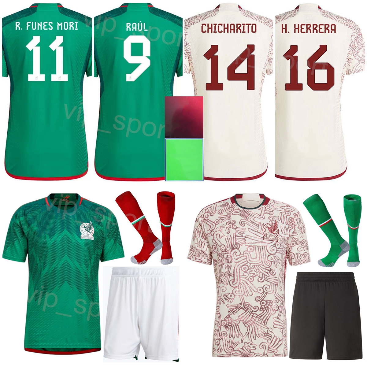 Man Youth National Team Soccer Mexico Jerseys 2022-23 World Cup Jesus Corona Alexis Vega Henry Martin Edson Alvarez Carlos Rodriguez Guillermo Ochoa Football Kits