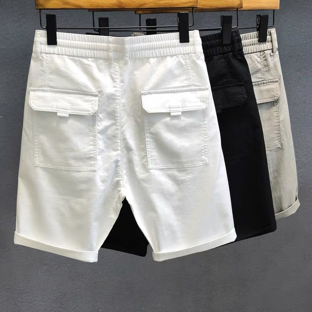Casual Shorts Men Summer Cotton Shorts Elastic Waist Work Bottoms Solid Color Breathable Quick Dry Short Homme, White
Casual Shorts Men Summer Cotton Shorts Elastic Waist Work Bottoms Solid Color Breathable Quick Dry Short Homme, White