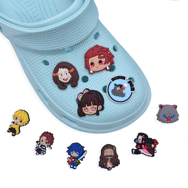 Anime charms wholesale Demon Slayer cartoon croc charms shoe accessories pvc decoration buckle soft rubber clog charms fast ship cute characters, Equally mixed colors
Anime charms wholesale Demon Slayer cartoon croc charms shoe accessories pvc decoration buckle soft rubber clog charms fast ship cute characters, Equally mixed colors