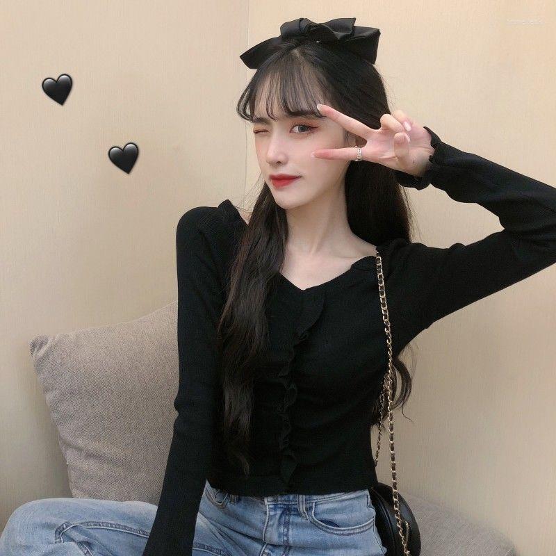 Women' Sweaters Woman Pullover Fall V-neck Off-Shoulder Wooden Ear Short Knitted Long-Sleeved Top For Women Femme Chandails, Black
Women' Sweaters Woman Pullover Fall V-neck Off-Shoulder Wooden Ear Short Knitted Long-Sleeved Top For Women Femme Chandails, Black