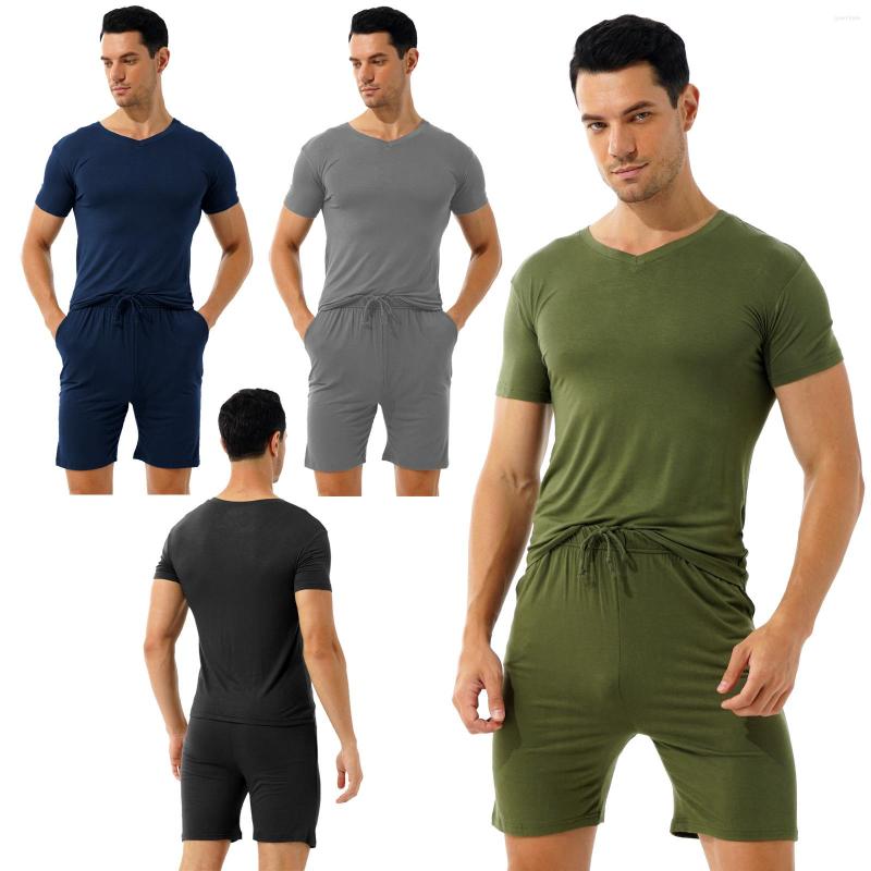 Men's Sleepwear Plus Size Men Summer Pajama Set Casual Solid Nightwear Homewear V Neck Short Sleeve Sport T-Shirt Mid Waist Drawstring, Black
Men's Sleepwear Plus Size Men Summer Pajama Set Casual Solid Nightwear Homewear V Neck Short Sleeve Sport T-Shirt Mid Waist Drawstring, Black