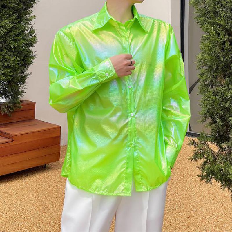 Men's Casual Shirts Fluorescent Green Oversize Korean Fashion For Mens See Through Sunscreen Clothing 2022 Party Blouse Translucent Club, White
Men's Casual Shirts Fluorescent Green Oversize Korean Fashion For Mens See Through Sunscreen Clothing 2022 Party Blouse Translucent Club, White