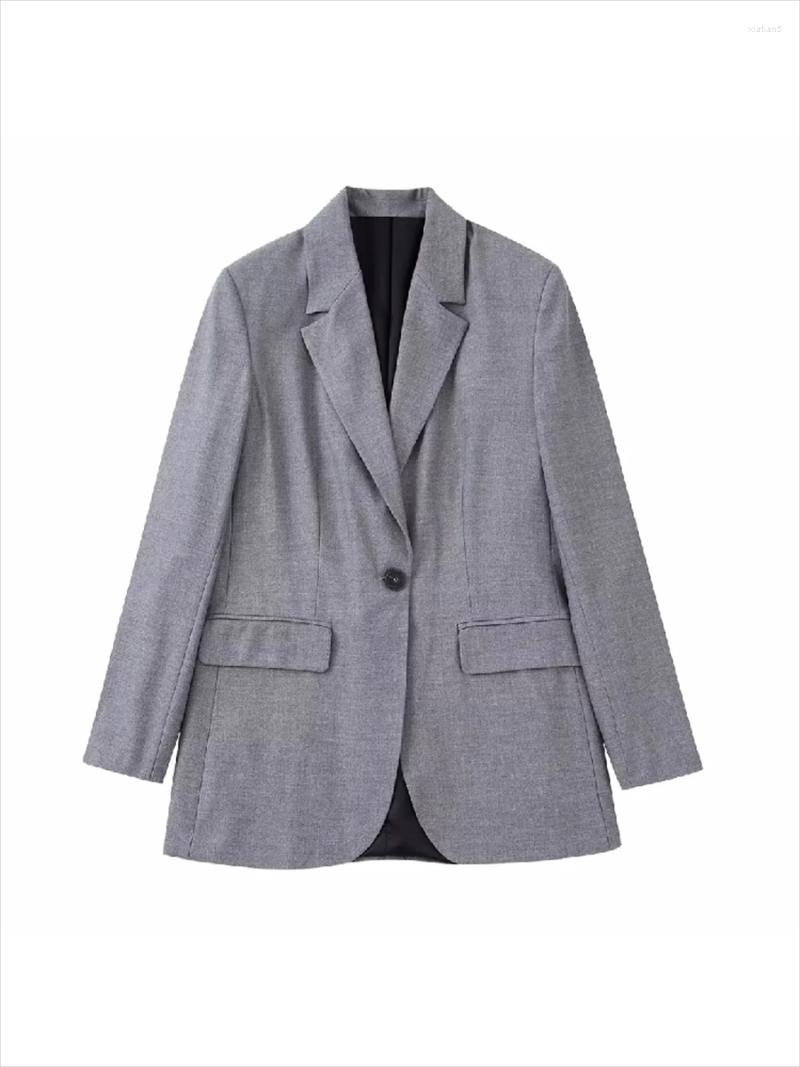 Women's Suits Women Fashion Grey Single Button Full Sleeves Blazer Coat 2022 Flap Pockets Notched Loose Female Office Lady Outerwear, Dark grey
Women's Suits Women Fashion Grey Single Button Full Sleeves Blazer Coat 2022 Flap Pockets Notched Loose Female Office Lady Outerwear, Dark grey