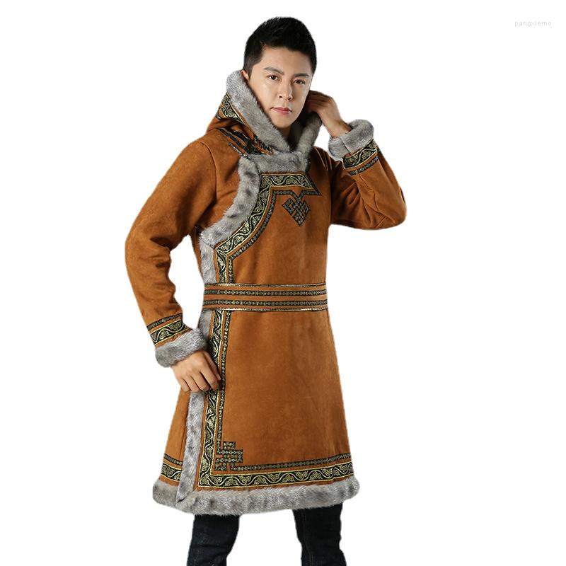 Ethnic Clothing Winter Mongolian Men Jackets Overcoat Parkas Deerskin Fleece Traditional Chinese For Male Hooded Coats Tang Suits Top
Ethnic Clothing Winter Mongolian Men Jackets Overcoat Parkas Deerskin Fleece Traditional Chinese For Male Hooded Coats Tang Suits Top