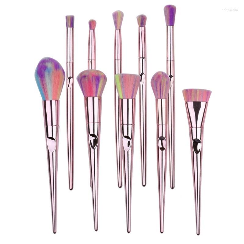 Makeup Brushes 10pcs Colorful Face Foundation Metal Cosmetic Power Eyeshadow Blush Make Up Brush Kit Maquiagem Cotton Gift Set
Makeup Brushes 10pcs Colorful Face Foundation Metal Cosmetic Power Eyeshadow Blush Make Up Brush Kit Maquiagem Cotton Gift Set