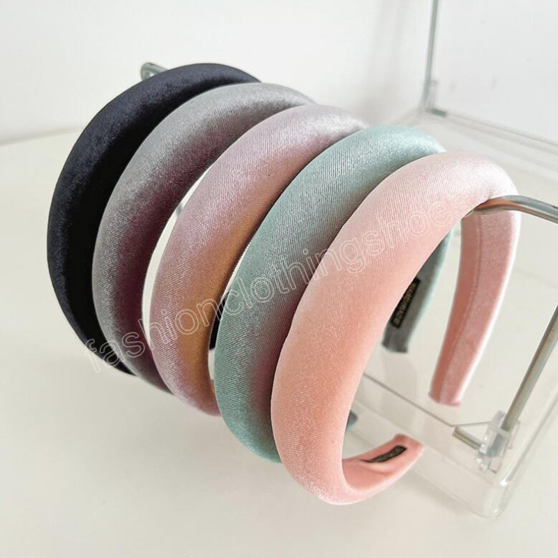 Fashion Women's Hair Hoop Soft Solid Color Sponge Hairband For Adult Headwear Autumn Hair Accessories