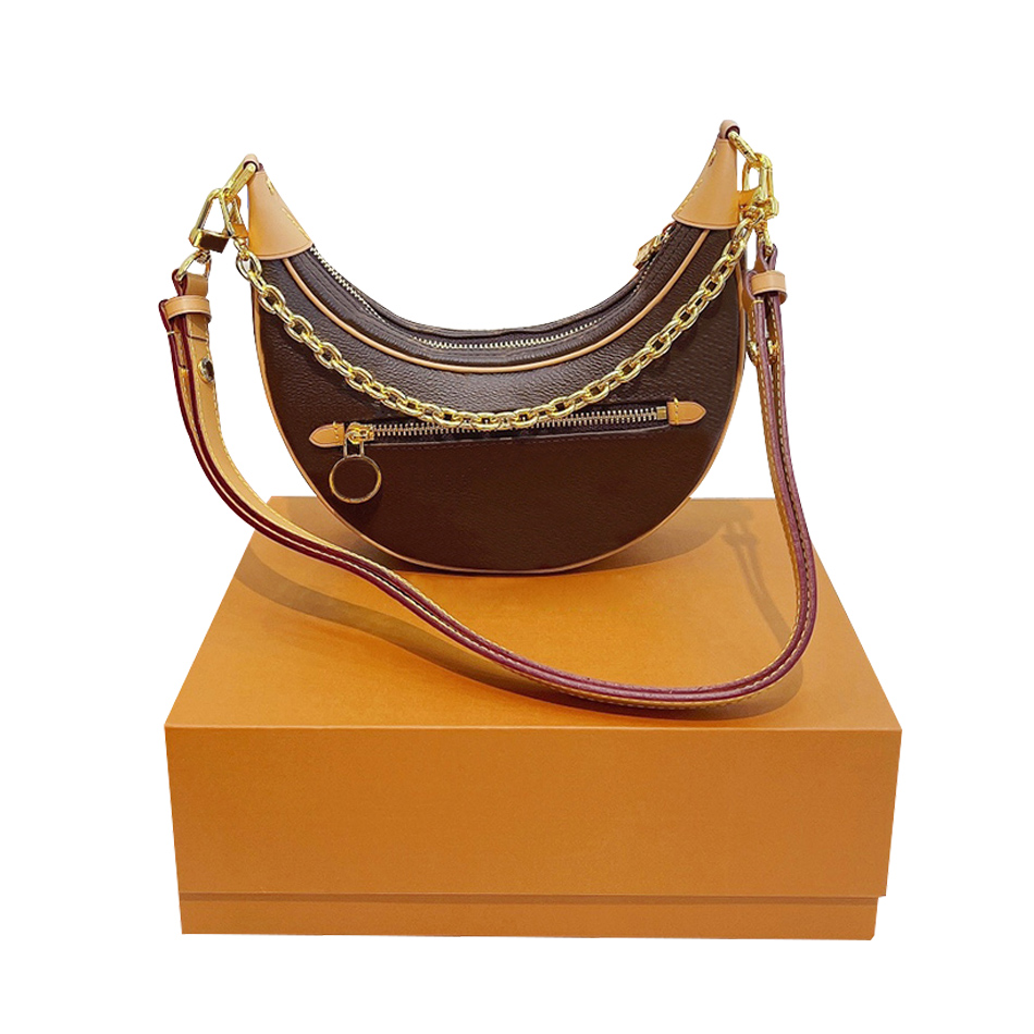 Women Designer Bags Half Moon Handbag Shoulder Luxury Purses Vintage Monograms Chain Underarm Baguette Tote Bag Printed Horn Shape Crossbody Crescent Bag, Brown flower
Women Designer Bags Half Moon Handbag Shoulder Luxury Purses Vintage Monograms Chain Underarm Baguette Tote Bag Printed Horn Shape Crossbody Crescent Bag, Brown flower