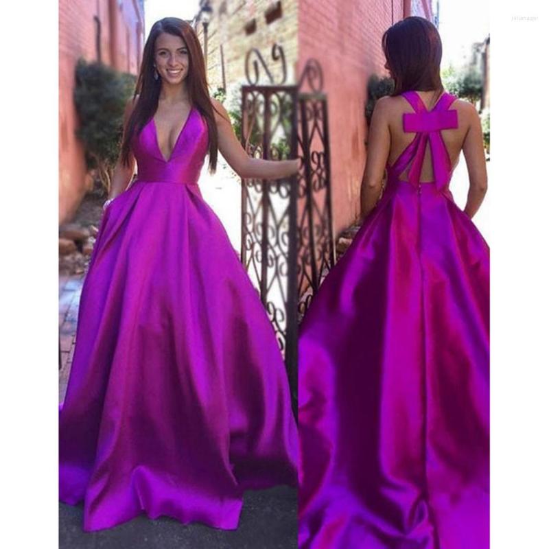 Party Dresses Purple Prom A Line Plunging V Neck Satin Floor Length Evening Gowns Bow Back Women Celebrity Long CP747, Red
Party Dresses Purple Prom A Line Plunging V Neck Satin Floor Length Evening Gowns Bow Back Women Celebrity Long CP747, Red