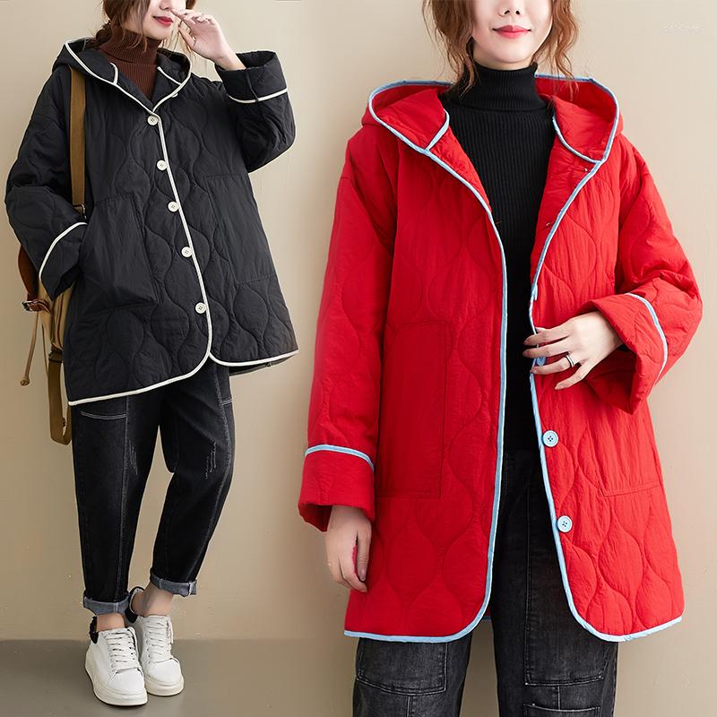 Women's Trench Coats Femmes Ultra Thin Down Jacket Autumn Hooded Padded Lightweight Oversize Vintage Parka Outerwear Female, Red
Women's Trench Coats Femmes Ultra Thin Down Jacket Autumn Hooded Padded Lightweight Oversize Vintage Parka Outerwear Female, Red