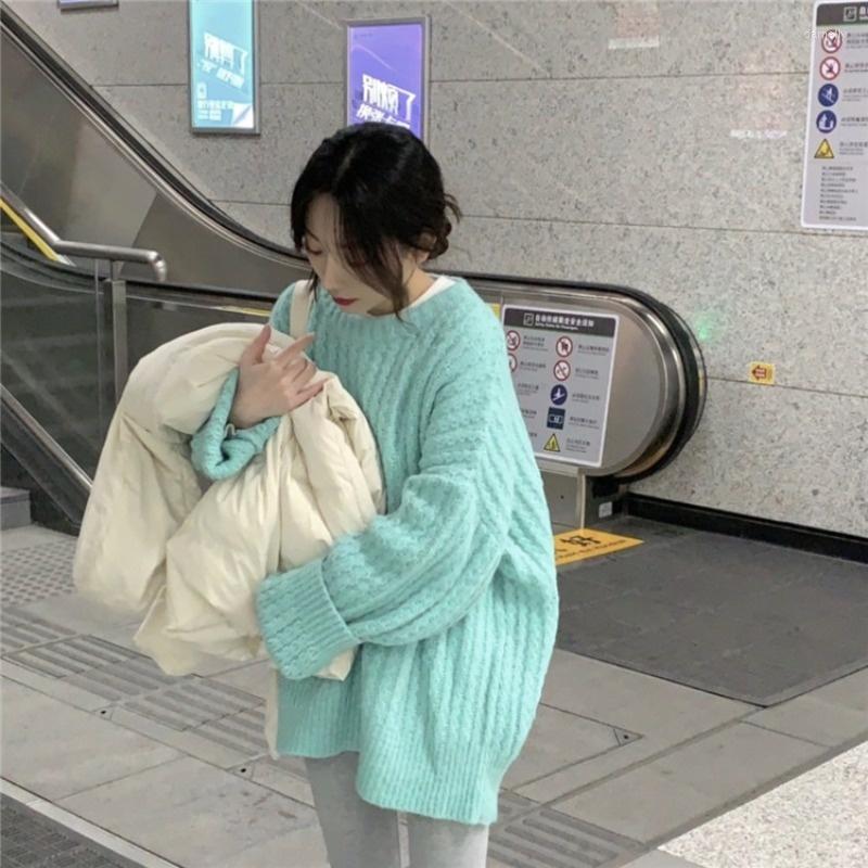 Women's Sweaters Lake Green Soft Sweater Women's Autumn And Winter Korean Loose Wear Lazy Wind Coat, White
Women's Sweaters Lake Green Soft Sweater Women's Autumn And Winter Korean Loose Wear Lazy Wind Coat, White