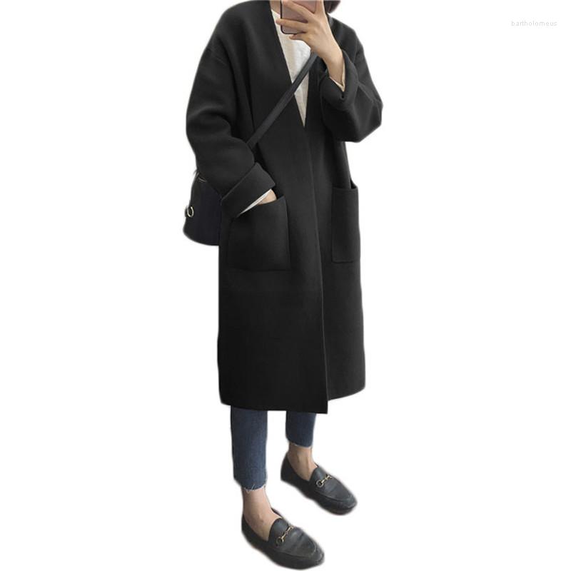 Women's Knits Spring And Autumn Korean Thick Sweater Cardigan Black Slim Knitted Coat Casual Mid-long Loose Wild Jacket NS2689
Women's Knits Spring And Autumn Korean Thick Sweater Cardigan Black Slim Knitted Coat Casual Mid-long Loose Wild Jacket NS2689