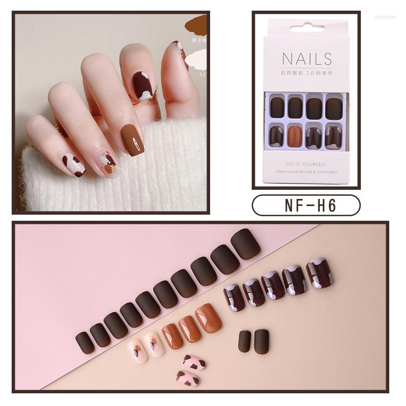 False Nails Macaron Pattern Nail Tips Fake Art Pressed On The With Glue To Design A Set Of 24 Pieces/Box Small Fresh, Nf-h2
False Nails Macaron Pattern Nail Tips Fake Art Pressed On The With Glue To Design A Set Of 24 Pieces/Box Small Fresh, Nf-h2